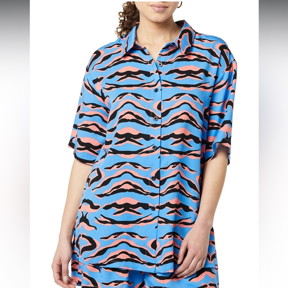 NWT TEREA by Andrea Pitter Nadia Resort Shirt Size XL